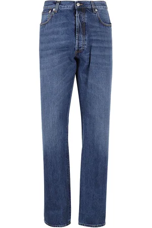 Alexander McQueen Jeans a gamba dritta slavati