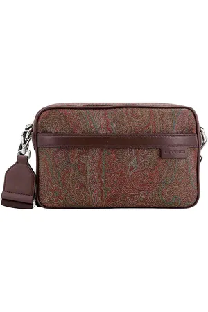 Etro Borsa in pelle e tela rivestita