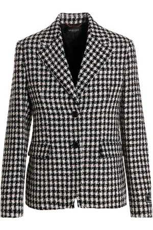 VERSACE Giacca blazer in tweed in lana