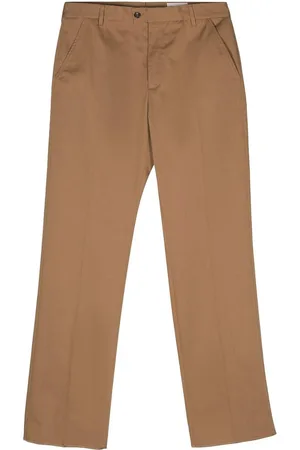 Alexander McQueen Pantaloni in cotone a gamba dritta