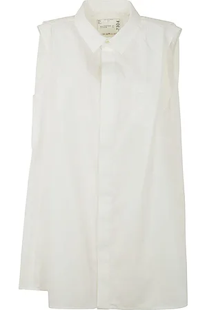 SACAI Abito chemisier in popeline di cotone
