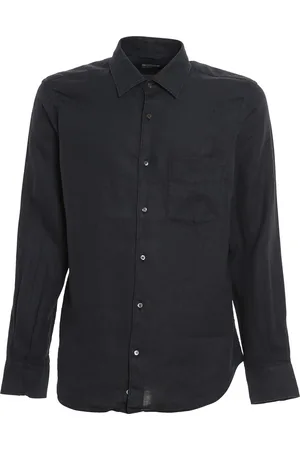 Aspesi Camicia in lino con tasca applicata