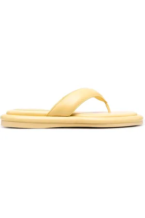 Gia Borghini Pantofole infradito piatte e gonfie in pelle