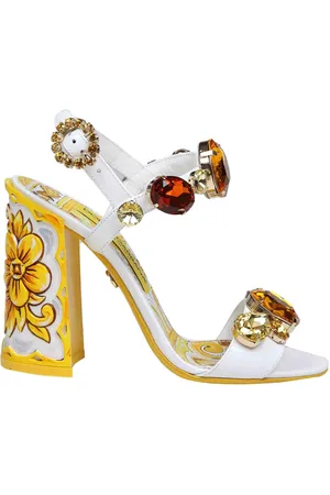 Dolce & Gabbana Sandalo Keira In Vernice Con Pietre Applicate