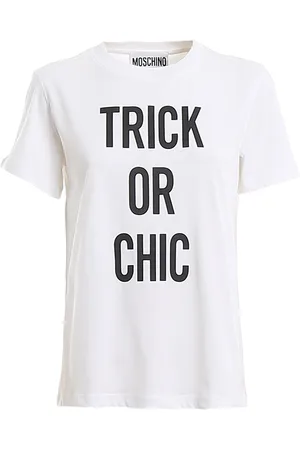 Moschino T-shirt in jersey con stampa Trick Or Chic