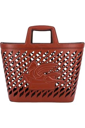 Etro Borsa a mano in pelle traforata