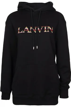 Lanvin Felpa hoodie in cotone con logo