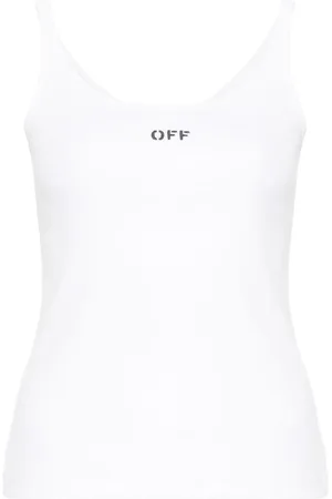 OFF-WHITE Canotta in cotone elasticizzato Off Stamp