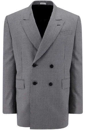 Alexander McQueen Blazer in lana con motivo pied-de-poule