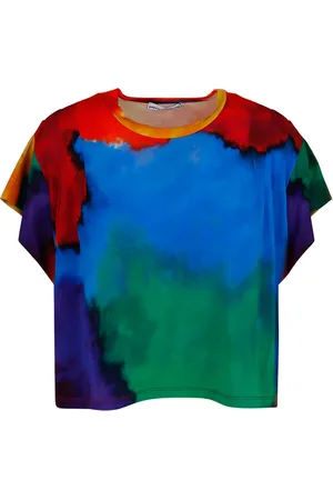 Paco rabanne T-shirt girocollo fantasia tie dye
