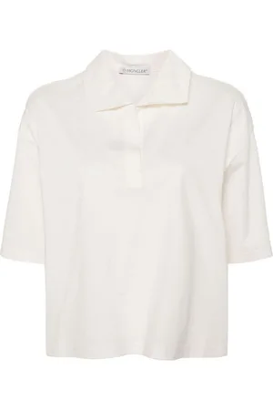 Moncler Polo A Maniche Corte In Cotone Con Logo