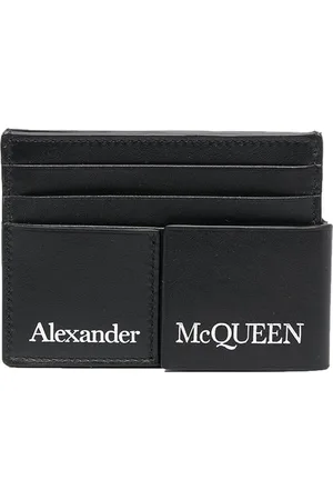 Alexander McQueen Portacarte in pelle con logo