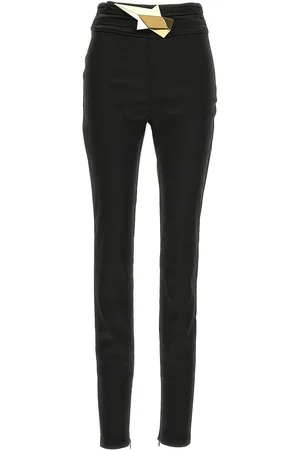 AREA Leggings con borchie a stella a vita alta