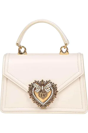 Dolce & Gabbana Borsa a mano devotion piccola in pelle burro