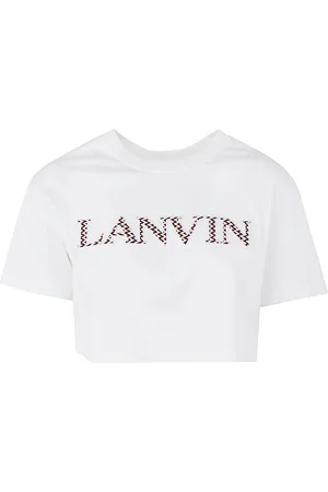 Lanvin T-shirt corta con ricamo Curb