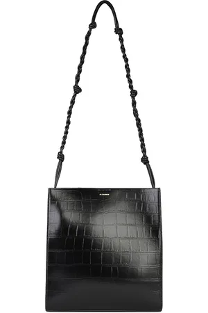 Jil Sander Borsa a tracolla media in pelle nera