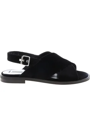 Alexander McQueen Sandali Kim neri con bande intrecciate