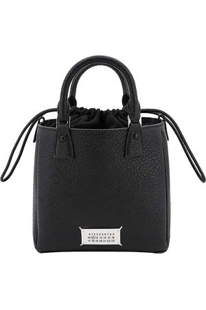 Maison Margiela Borsa a mano in pelle con patch logo frontale