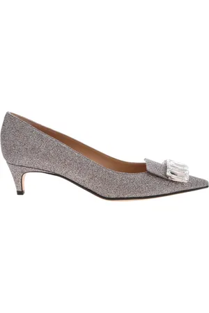 Sergio Rossi Décolletté in pelle con glitter multicolor