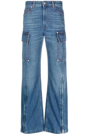 Stella McCartney Jeans cargo in denim con cerniera