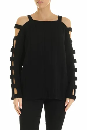 Alexander McQueen Pullover con occhielli sulle maniche