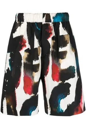 Alexander McQueen Pantaloncini con logo all over