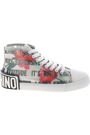 Moschino Sneakers Slogan e Flowers trasparenti