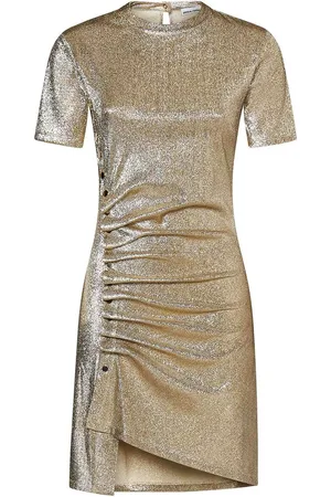 Paco rabanne Miniabito in lurex dorato
