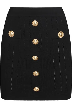Balmain Minigonna in viscosa nera
