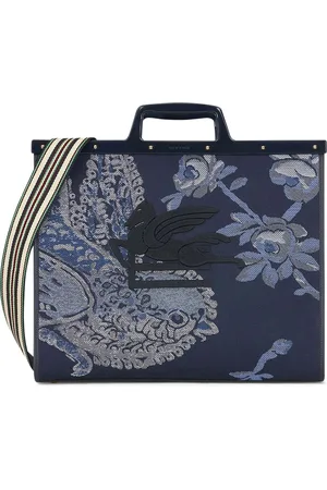 Etro Borsa in tela con motivo e ricamo logo