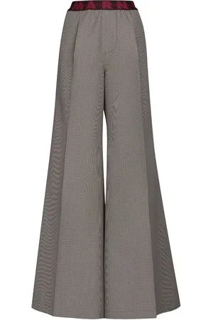 Marni Pantaloni pied de poule con fascia