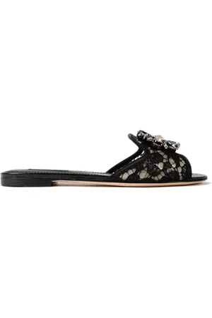 Dolce & Gabbana Slipper Bianca in pizzo Taormina