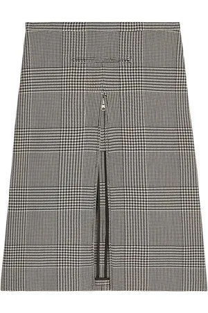 Courrèges Gonna midi Principe di Galles con zip