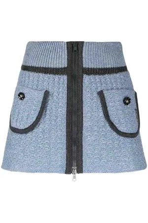 CORMIO Minigonna in maglia con ricami floreali
