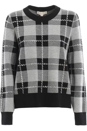 Michael Kors Pull in lana e cotone con maxi motivo tartan