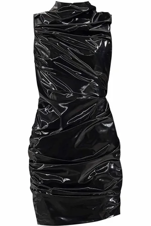 Alexander McQueen Vestito metallizzato con volant