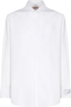 VALENTINO GARAVANI Camicia in cotone con etichetta sartoriale