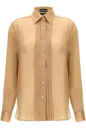 Tom Ford Camicia plastron pieghettata