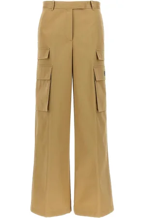 VERSACE Pantaloni cargo in gabardine di cotone