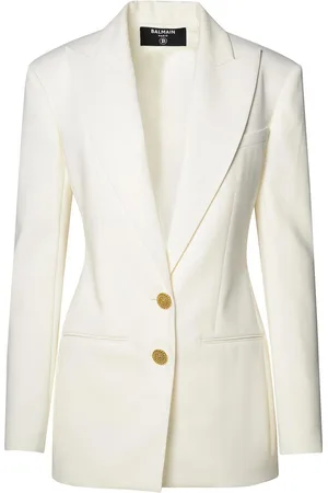 Balmain Giacca in viscosa bianca