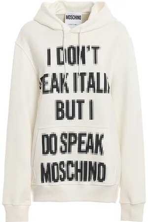 Moschino Felpa con stampa effetto pixel