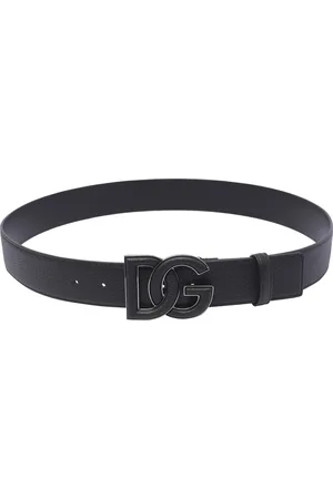 Dolce & Gabbana Logo fibbia frontale cintura nera dg logo