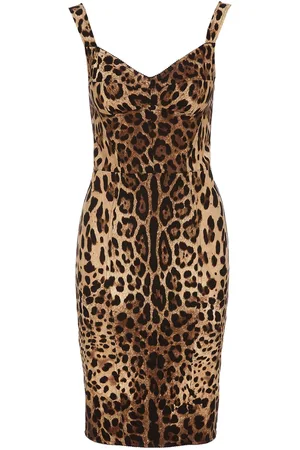 Dolce & Gabbana Abito midi con stampa leopardata