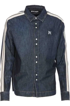 Palm Angels Giacca sportiva in denim con monogramma