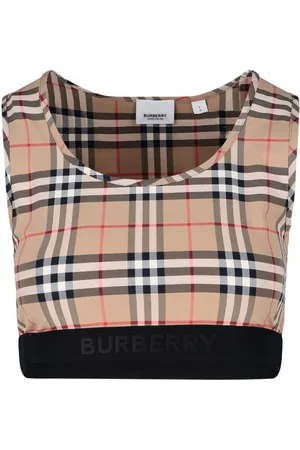 Burberry Top sportivo con motivo tartan