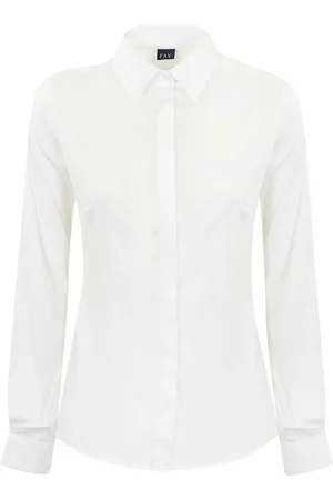 FAY Camicia In Popeline Con Collo Italiano