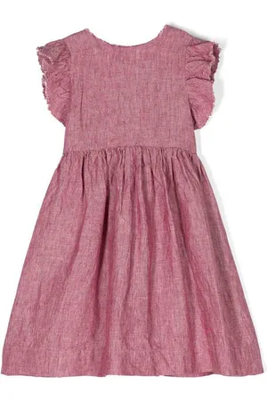 Il gufo Vestito midi in lino