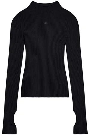 Courrèges Maglia a coste nera