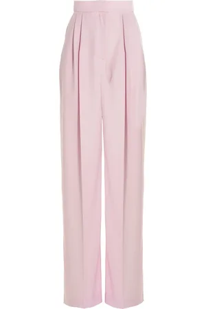 Alexander McQueen Pantaloni con pieghe frontali