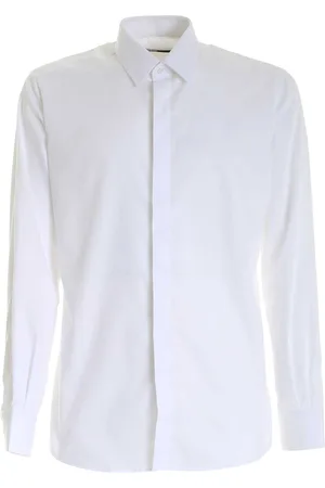 Karl Lagerfeld Camicia bianca con ricamo logo